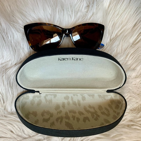 Karen Kane Blue Tortoiseshell Cat-Eye Sunglasses - Picture 9 of 17